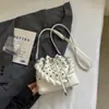 Bolso de cubo con cordón de moda estilo coreano para mujer, nuevo modelo de verano 2026, bandolera de un solo hombro tipo nube, bolso de mano minimalista de nicho