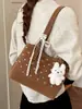 Bolsa de ombro simples, estilosa e fofa para mulheres, novo modelo 2026, bolsa de mão casual para o dia a dia, bolsa tote moderna e estilosa
