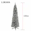 Árbol de Navidad artificial de pino PVC para uso doméstico, decoración de escena de nieve, adorno para centro comercial navideño Árbol de Navidad flocado de 1.8m