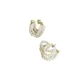 Pendientes de Perlas de Agua Dulce Barrocos para Mujer, Pendientes de Perlas de Moda de Alta Gama, Pendientes de Perlas Franceses Retro de Múltiples Capas