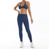 Conjunto de Yoga Ajustado Transpirable con Espalda Bonita Transfronterizo Ropa de Fitness de Secado Rápido Conjunto Deportivo para Correr al Aire Libre para Mujer 8003