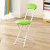 Silla plegable, Silla portátil para exteriores, Silla simple de entrenamiento con respaldo, Taburete redondo simple para el hogar, dormitorio estudiantil