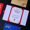 Nuevo Certificado de Honor de Página con 70% de Descuento, Lámina Dorada, Cubierta Perlada Esmerilada, Núcleo Interior A4, Núcleo Interior de Carta de Nombramiento, Imprimible Xf