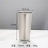 Copo de Água de Camada Única em Aço Inoxidável 304, Copo para Cerveja, Suco e Bebidas Geladas, Copo de Camada Única para Crianças do Jardim de Infância com Logo