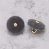 Botones de Resina de Terciopelo para Trajes Tang y Hanfu, Botones Metálicos para Suéteres y Abrigos, Botones Decorativos Redondos Cosidos a Mano, Disponibles en 20 Colores