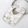 Babador de gaze lavada de alta densidade de 8 camadas com fivela traseira em U babador para bebê toalha de saliva algodão fivela escondida 21*30CM