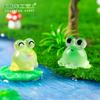 Musgo Micro Paisaje Lindo Luminoso Rana Ojos Grandes Jardinería Paisajismo Accesorios DIY Mini Adornos