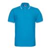 Color sólido rey 1AC04 teñido en hilo cuello verano 195g doble perla CVC manga corta camisa POLO cuello de contraste hombre personalizado venta al por mayor