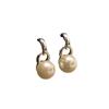 Pendientes de perlas Ouyang Nana del mismo estilo para mujer, ligeros, de lujo, de alta gama, sencillos, elegantes, blancos, elegantes, que combinan con todo.