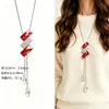 Cadena para Suéter de Collar Largo Geométrico, Accesorio de Lujo de Alta Gama, Versátil y de Moda, Colgante de Perla para Otoño e Invierno