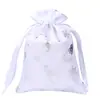 Bolsa de Algodón de Bambú con Cordón Navideño Estampada en Oro Nueva Personalizada Lina Colorida para Almacenamiento de Regalos Cordón Navideño