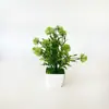 Nueva planta artificial de diente de león en maceta de 10 piezas para decoración de jardín de balcón interior, adorno de mini bonsái de flor artificial