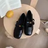 Sapatos Baixos de Bico Redondo Estilo Retrô para Mulheres 2026 Primavera e Outono Novo Estilo Sapatos Ballet Mary Jane com Laço para Trabalho e Deslocamento