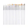 Set de Plumas de Manicura de Fábrica 15 Piezas Set Completo de Plumas Pintadas de Uso Común, Pinceles de Fototerapia de Línea Fina, Pinceles para Pintar, Difuminar y Gradiente