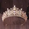 Venda Direta da Fábrica Coroa de Noiva Estilo Europeu Coroa de Vestido de Casamento Festa Aniversário Performance Liga Cristal Coroa de Cabelo Atacado