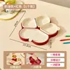 Plato para Sazonador de Hot Pot Casero con Cuatro Compartimentos, Almacenamiento Multifuncional para Cocina Doméstica, Gran Capacidad, Separador de Jengibre y Ajo, Plato para Preparación de Ingredientes
