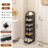 Sapateira para portas estreitas, armário de sapatos simples de várias camadas para entrada de casa, arte em ferro para apartamentos alugados, uso em corredores infantis
