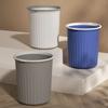 Bote de basura de plástico doméstico grande sala de estar cocina baño gran capacidad sin tapa diámetro grande engrosado anillo de presión cesto de basura