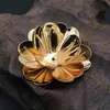 Latón 40mm Tres Capas Estéreo Gran Loto Loto Colgante Portaflores Antiguo Material para Tocado de la Dinastía Han Accesorios para el Cabello