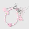 Llavero Colgante para Bolso de Resina Multicolor Dibujos Animados Lindos Hecho a Mano con Cuentas Estrella Corazón Flor Oso Lazo