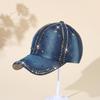 Gorra de Béisbol Brillante de Moda con Pedrería Estilo Coreano para Mujer Primavera y Verano Moda Urbana Adelgazante de Rostro Gorra de Visera de Pato Sombrero para el Sol