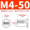 Bso-M4 Agujero Inferior 6.0 Acero al Carbono Galvanizado Pasador de Presión Hexagonal Tuerca de Presión Tornillo Varilla Roscado Completamente