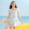 Traje de baño para Niñas Traje de baño de una pieza para Niñas Nuevo Estilo de Verano 2026 para Niñas y Niños Pequeños Traje de baño Profesional de Secado Rápido para Entrenamiento