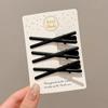 Pinza para el cabello de espina de pescado negra, flequillo lateral, clip sin costuras, maquillaje nuevo 2025, clip de una palabra, clip para cabello suelto en la parte posterior de la cabeza