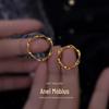Anel Mobius Banhado a Ouro Latão Feminino Design de Nicho Ins Luxo Leve de Alta Qualidade Simples Anel de Dedo Fechado Atacado