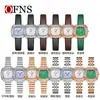 Reloj de Cuarzo OFNS Transfronterizo Más Vendido Fritillaria Simple Placa Cuadrada Pequeña Reloj para Mujer Pequeño Impermeable Reloj para Estudiante Mujer