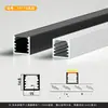 Perfil de Aluminio para Luz Lineal LED Luz Lineal Empotrada Canal de Luz de Aleación de Aluminio Tira de Luz Dura Canal de Aluminio Fuente de Luz Lateral