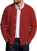 Jaqueta suéter cardigan de tricô com gola redonda para homens, outono e inverno casual solta moda estilo old money top, jaqueta de tricô unissex