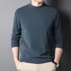 Sudadera Casual de Forro Polar Doble Cara para Hombre Otoño/Invierno 2025, Jersey de Cuello Redondo, Camiseta Interior Cálida, Venta al por Mayor