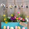 Nuevas Decoraciones de Pascua Transfronterizas, Colgantes de Madera de Pascua, Colgantes de Conejito, Adornos Colgantes Decorativos