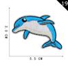 Adesivos de bordado computadorizado Yuanda com desenhos de animais marinhos em tecido, acessórios para roupas, apliques bordados, adesivos para tecido DIY.