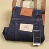 Pantalones de Hombre Finos Azul Oscuro Antidesvanecimiento Primavera y Verano Rectos de Cintura Media Elásticos Simples Jeans de Negocios para Hombre