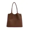 Bolsa tote retrô elegante para o dia a dia de mulheres, nova moda 2026, bolsa de ombro moderna, bolsa grande casual estilosa