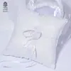 Almofada de anel para noiva de casamento estilo ocidental mais vendida internacionalmente Almofada de anel criativa estilo europeu Suprimentos de casamento Suporte de anel branco Vendas diretas da fábrica