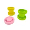 Taza de Agua Plegable de Silicona, Vaso para Enjuague Bucal de Viaje, Vaso Portátil Plegable y Retráctil para Cepillo de Dientes para Exteriores, Vaso Plegable