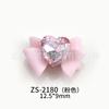 Manicure Famosa na Internet Coração de Dragão Laço de Resina Cristal Incrustado Diamante Amor Joia Menina Bonita Laço Tridimensional Diamante