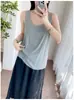 612 Novo Estilo de Verão Camisola Alta Elasticidade Simples Casual Costas Nadador Tamanho Grande Roupas Femininas para Gordinhas mm 100kg 150kg