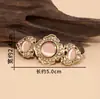 Colección de Hebillas de Suegra de la Dinastía Han Heredadas, Hechas en la Dinastía Song y la Dinastía Ming, Hebillas Metálicas Redondas para Chal de Doble Botonadura, Ojos de Gato Rosas