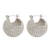 Pendientes Distintivos de Bola Pequeña de Diamante Diseño de Corea del Sur Pendientes de Viento Frío Europeos y Americanos Pendientes Completos de Diamante de Plata 925