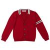 Uniformes de Primaria Estilo Británico Uniformes de Jardín de Niños Uniformes Jk Suéter Cárdigan Rojo de Otoño e Invierno para Niños Traje de Uniforme de Clase