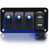 Cargador de Coche Más Vendido Piezas de Modificación para Coche y Yates Interruptor Forma de Barco con Luz LED Combinación de Autobús y RV Cargador de Coche