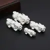 S999 Prata para Pé 3D Prata Dura Auspicioso Sorte Fortuna Pixiu Artesanal DIY Pulseira de Enrolar Acessórios de Joias