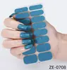 Adesivo de Unha em Gel com Glitter Sólido, Películas Autocolantes Brilhantes para Unhas, Adesivos de Arte para Unhas Autoadesivos à Prova d'Água para Manicure em Casa