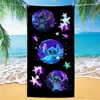 Toalla de Playa con Estampado de Stitch Lindo de Dibujos Animados y Anime, Toalla de Baño de Microfibra Secado Rápido Transfronteriza, Toalla de Playa Espesa