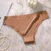 Comercio Exterior Europeo y Americano Tanga de Seda de Hielo Calzones para Mujer Rayados de Tiro Bajo T-Back Sexy Puro Deseo Calzones Eróticos