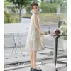 Vestido Chinês de Verão para Meninas Novo Modelo 2026 Vestido Hanfu Infantil para Crianças Maiores Roupa de Verão Novo Vestido Qipao Estilo Chinês